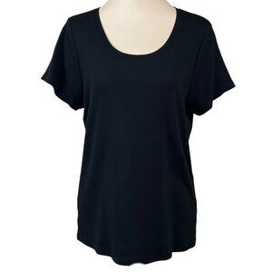 Workshop Republic Clothing Black Peruvian Flutter Sleeve Top Size XL